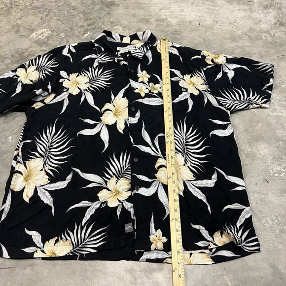 Vintage Quicksilver Hawaiian Shirt Cotton/Rayon Size 2XL Waves Surf READ DESCRIP - Picture 2 of 9